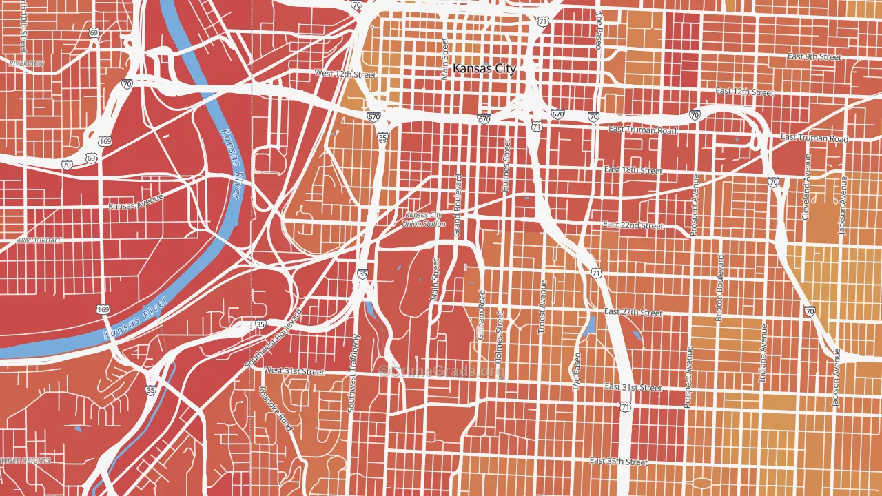 64108, MO Map of Vehicle Theft Rates