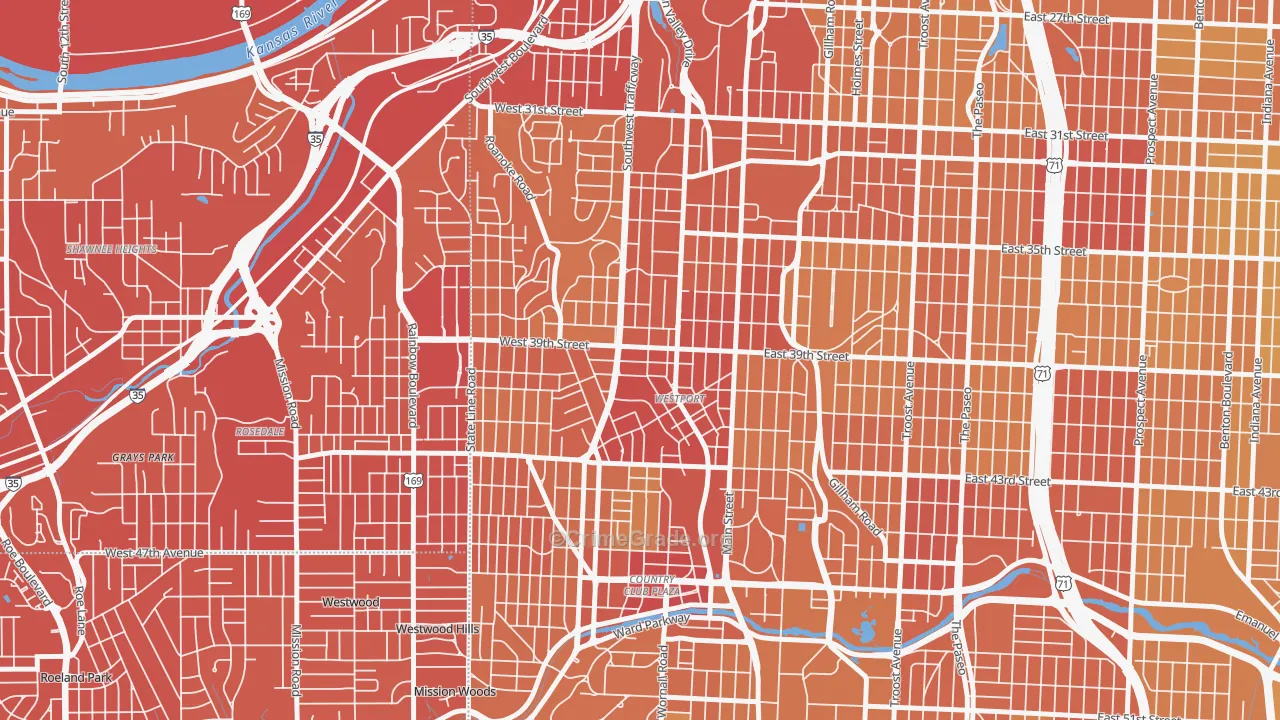 64111, MO Map of Vehicle Theft Rates