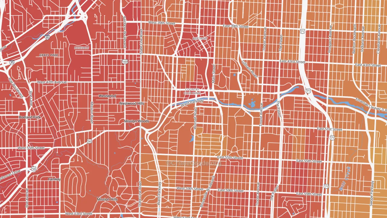 64112, MO Map of Vehicle Theft Rates