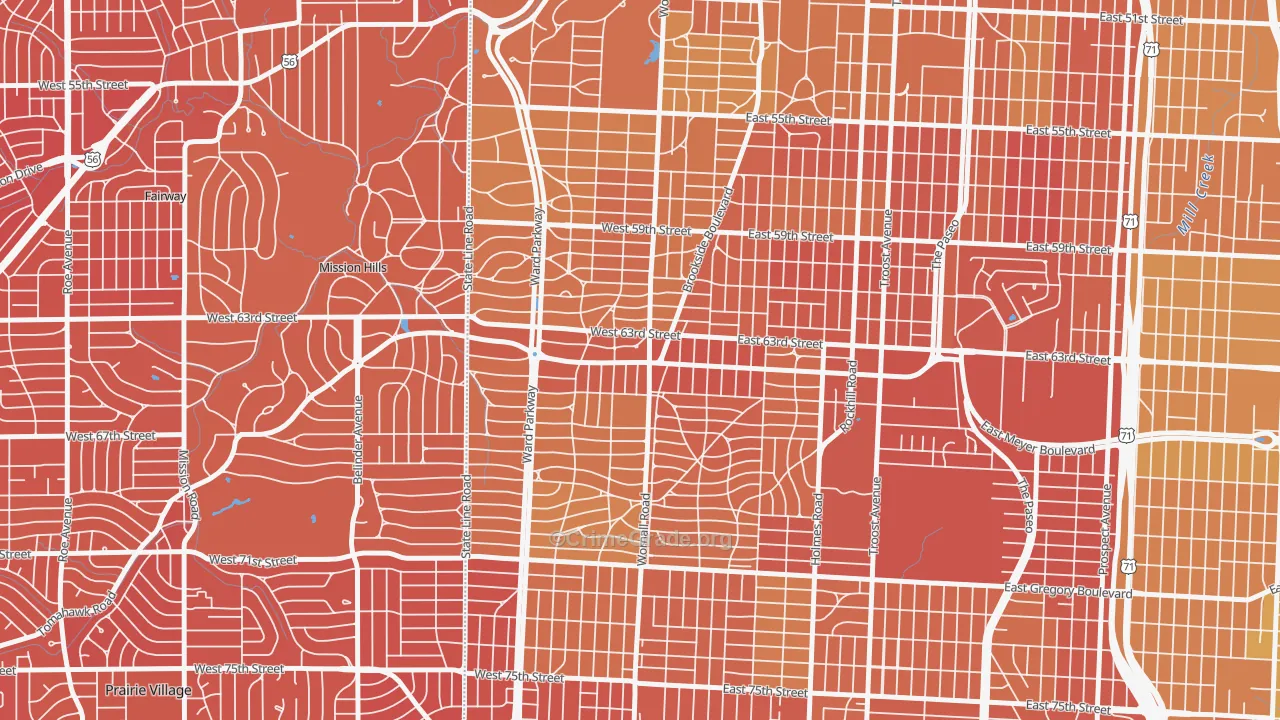 64113, MO Map of Vehicle Theft Rates