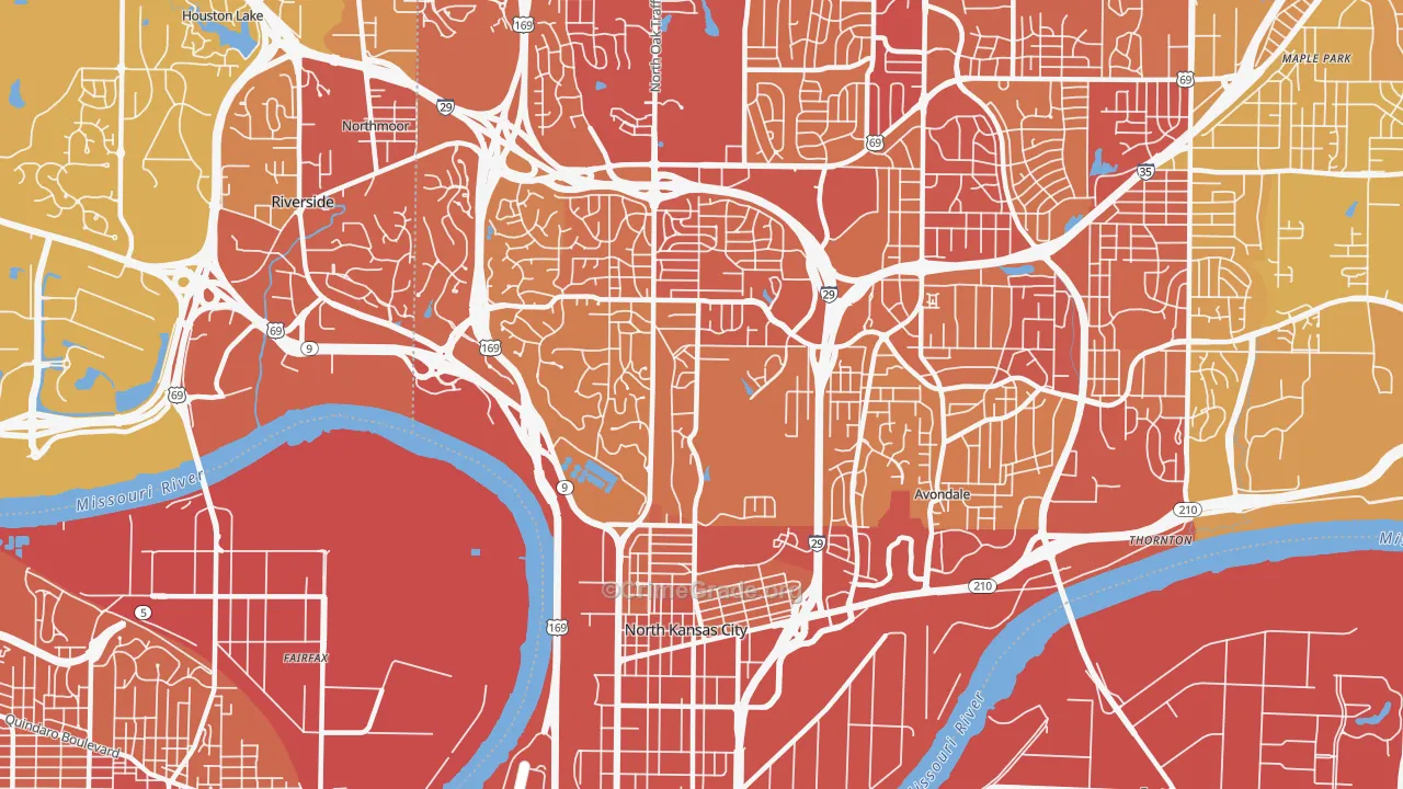 64116, MO Map of Vehicle Theft Rates