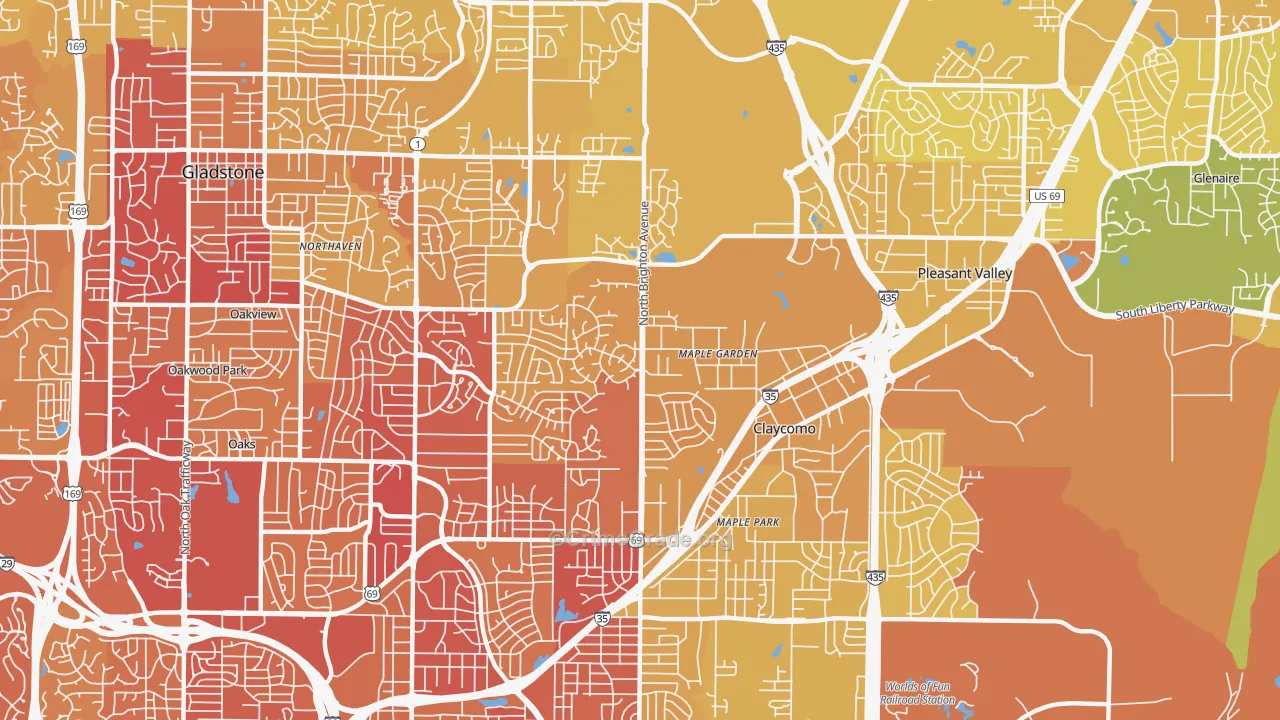 64119, MO Map of Vehicle Theft Rates