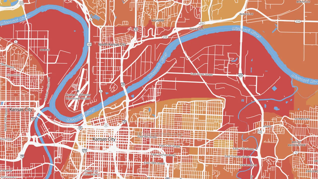 64120, MO Map of Vehicle Theft Rates