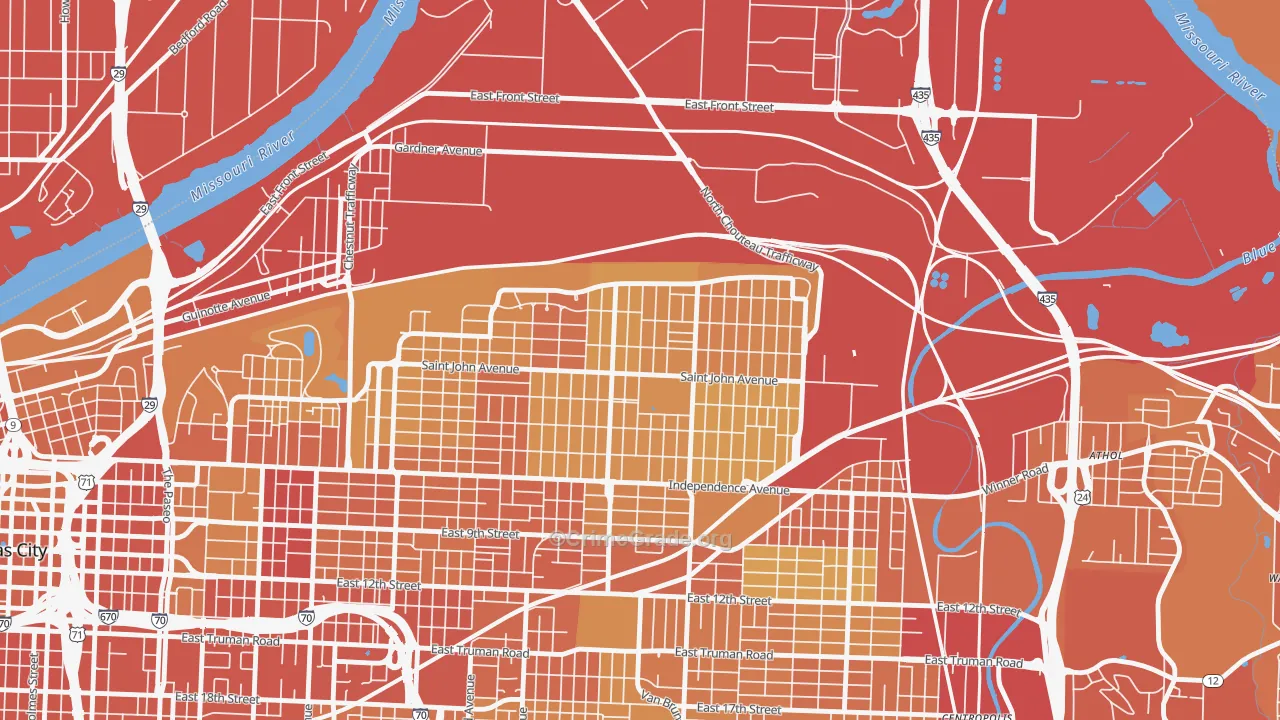 64123, MO Map of Vehicle Theft Rates