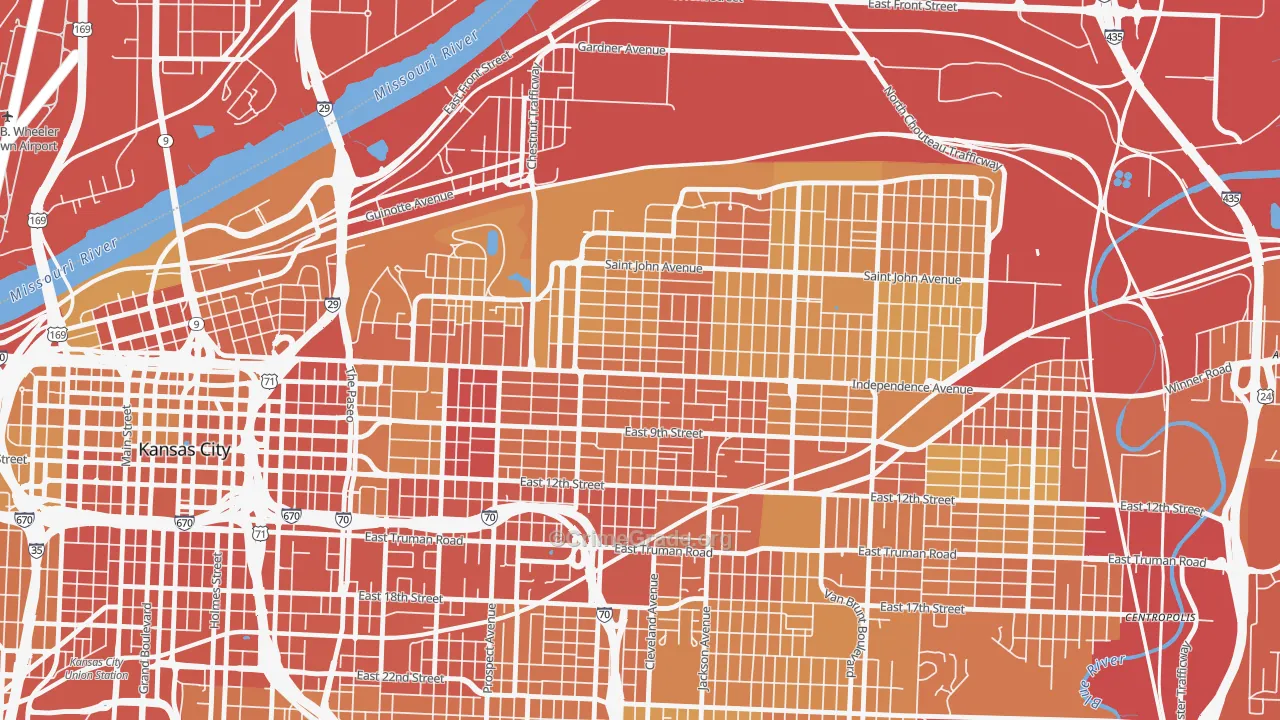 64124, MO Map of Vehicle Theft Rates