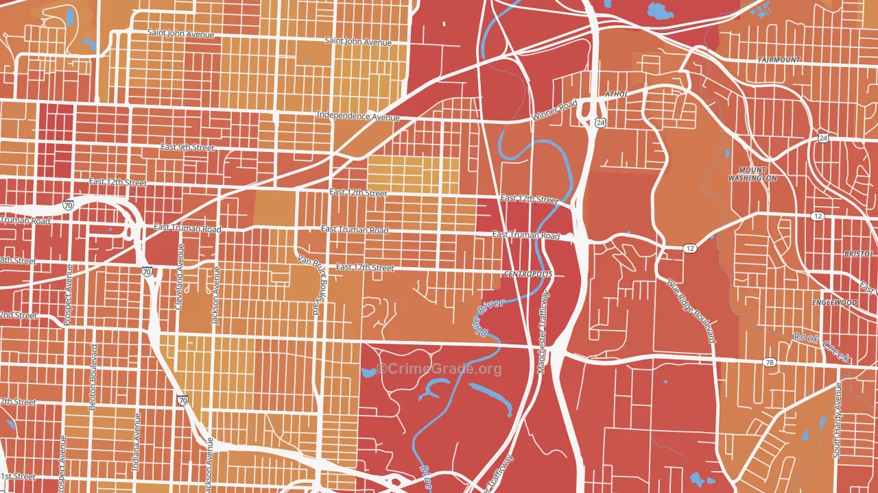 64126, MO Map of Vehicle Theft Rates