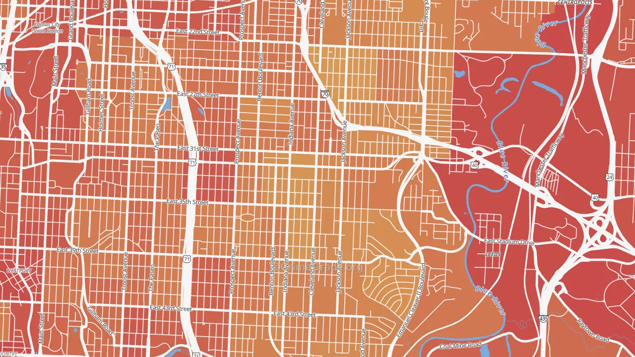 64128, MO Map of Vehicle Theft Rates