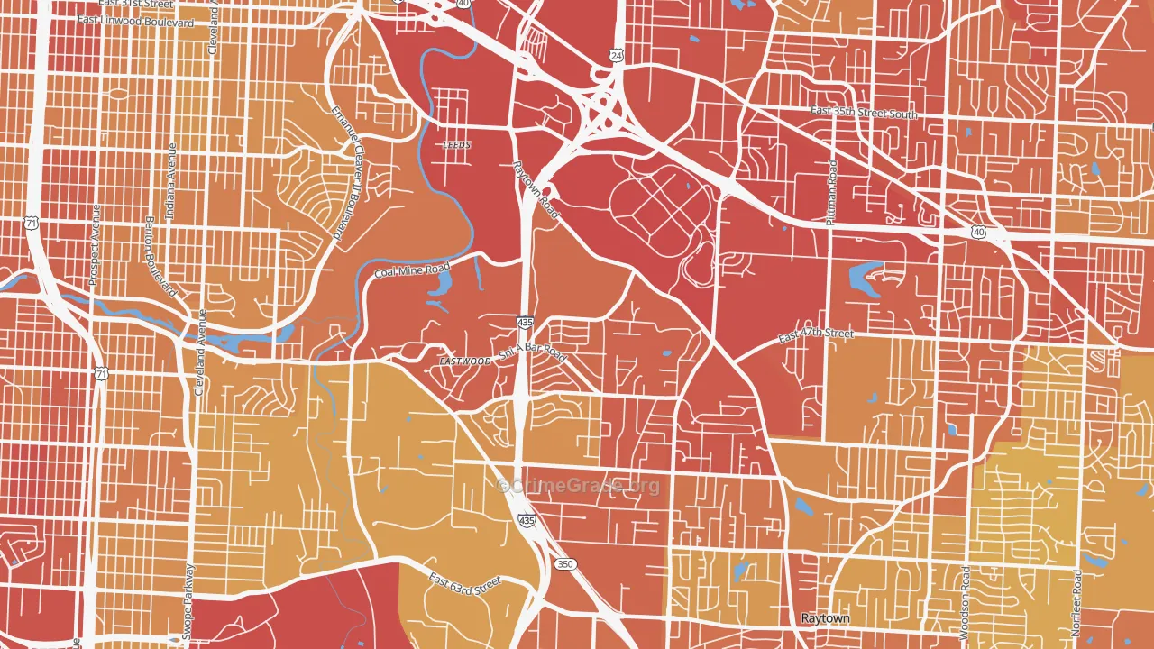 64129, MO Map of Vehicle Theft Rates