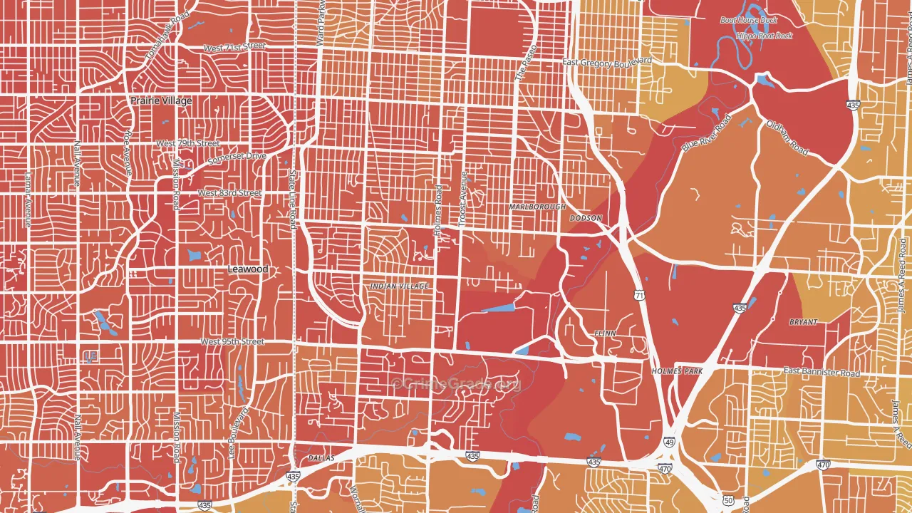 64131, MO Map of Vehicle Theft Rates