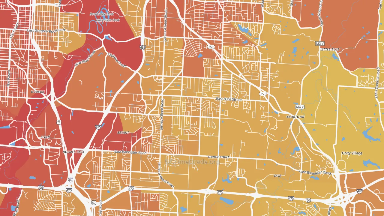 64138, MO Map of Vehicle Theft Rates