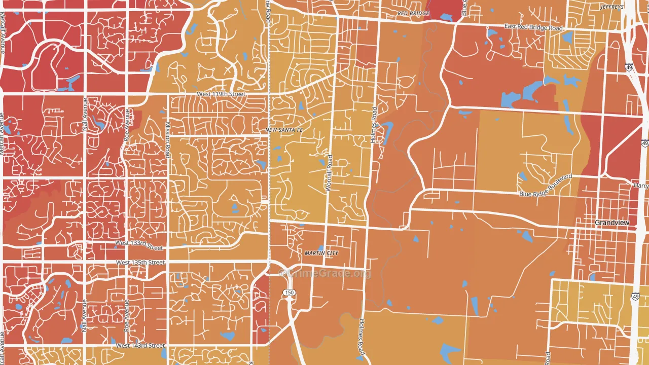 64145, MO Map of Vehicle Theft Rates