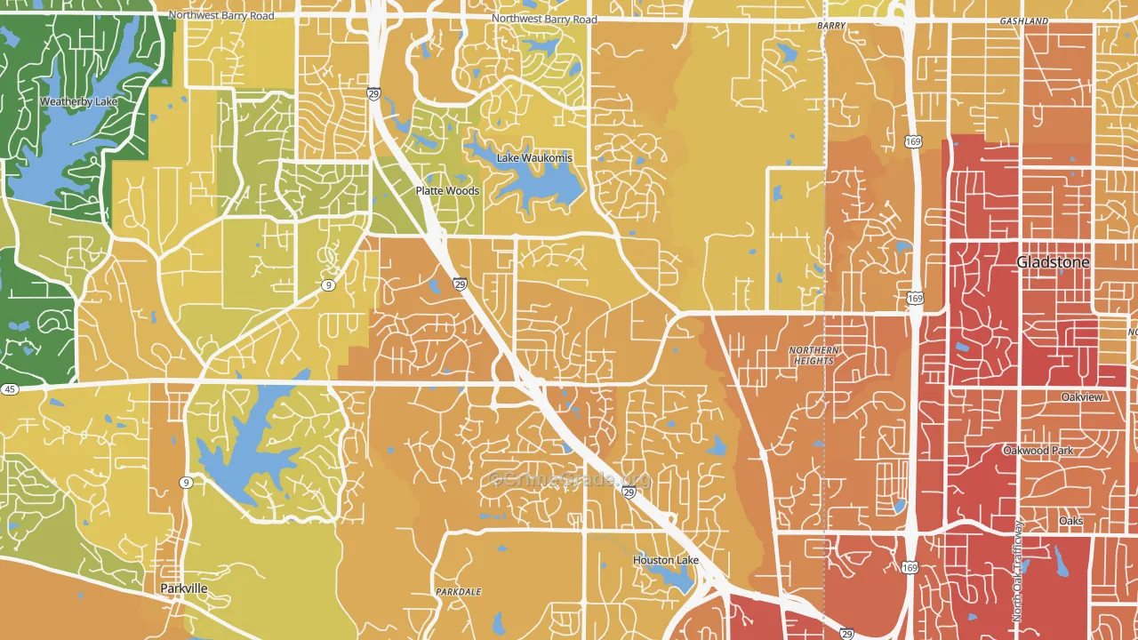64151, MO Map of Vehicle Theft Rates