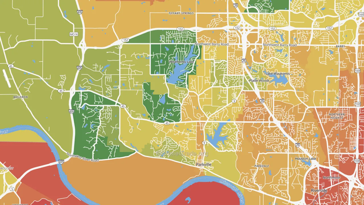 64152, MO Map of Vehicle Theft Rates