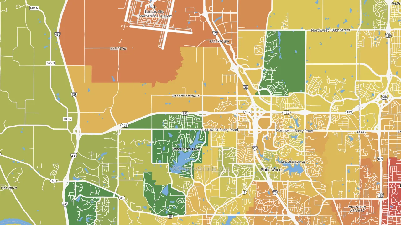 64153, MO Map of Vehicle Theft Rates