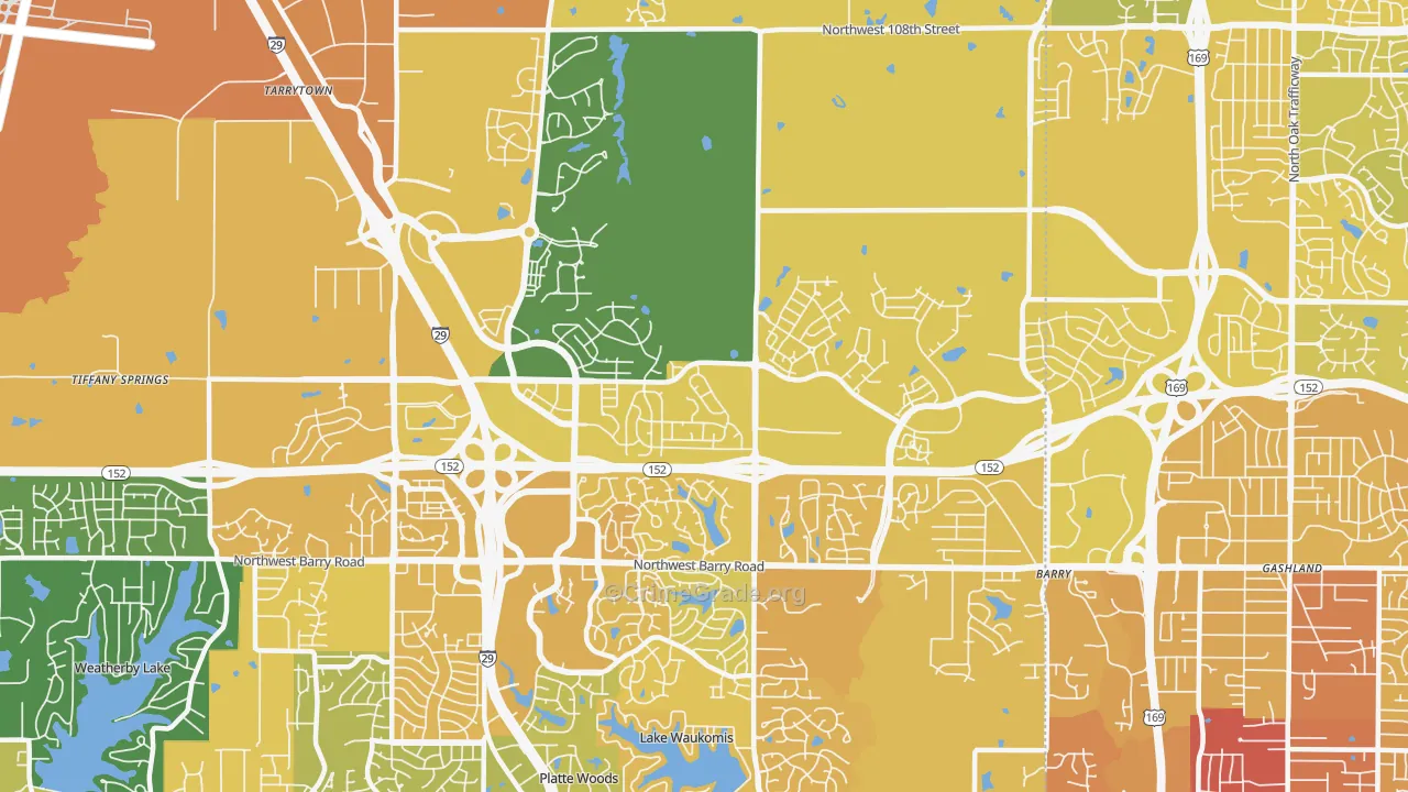 64154, MO Map of Vehicle Theft Rates