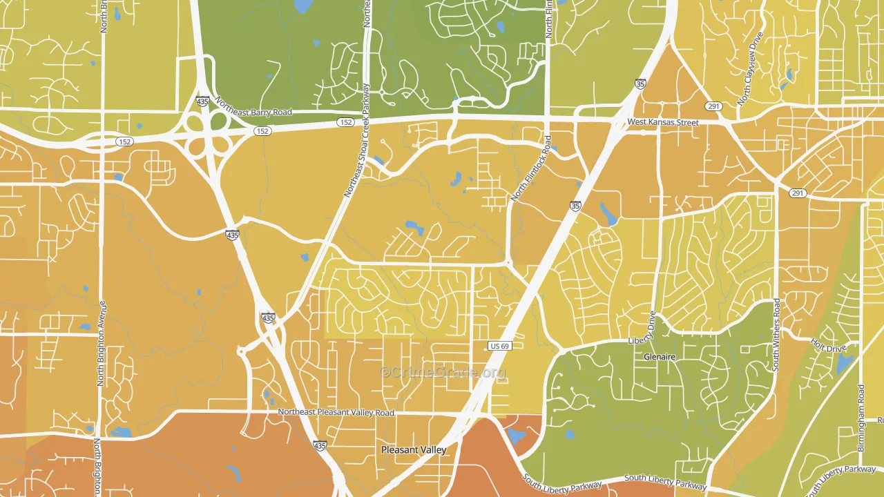 64158, MO Map of Vehicle Theft Rates