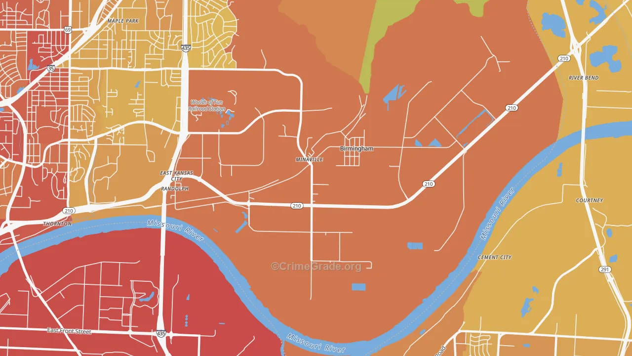 64161, MO Map of Vehicle Theft Rates