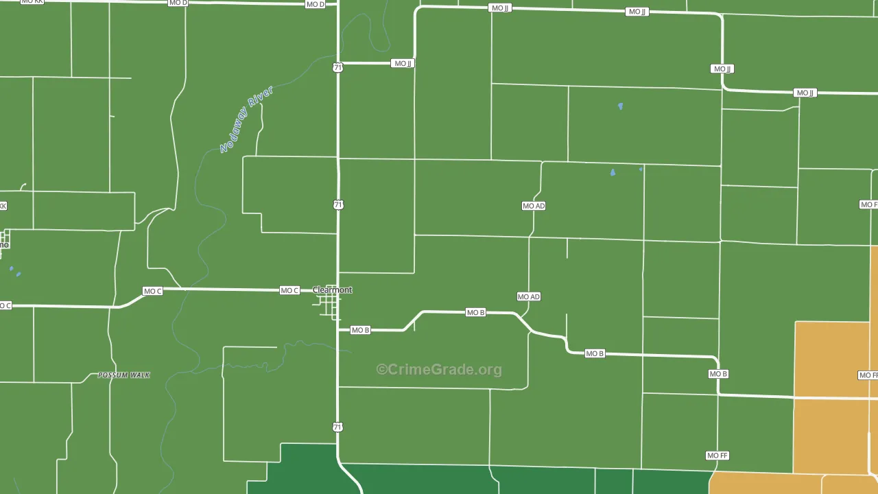64431, MO Map of Vehicle Theft Rates