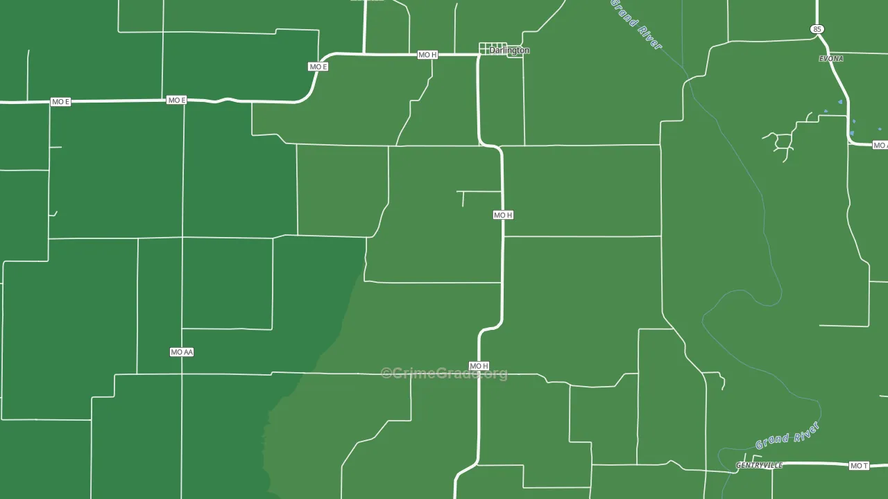 64438, MO Map of Vehicle Theft Rates