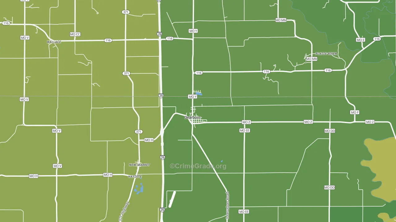 64439, MO Map of Vehicle Theft Rates