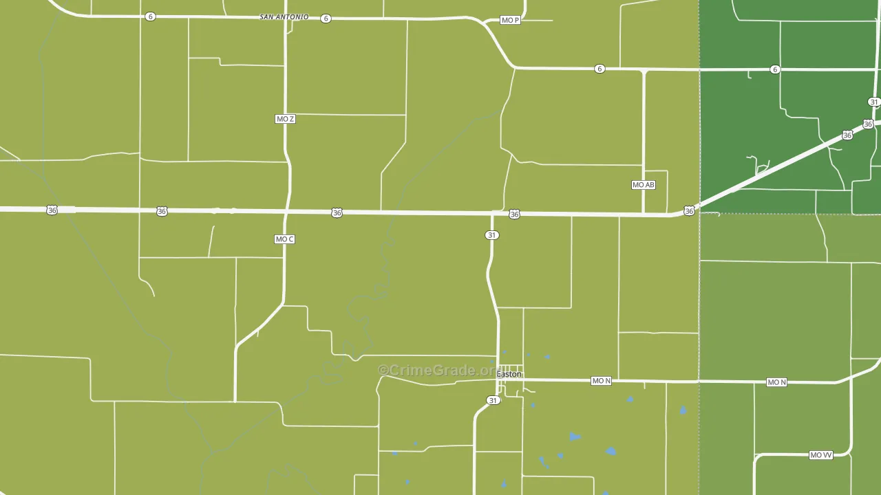 64443, MO Map of Vehicle Theft Rates