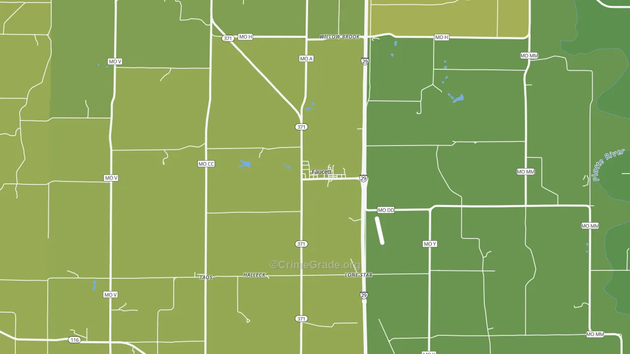 64448, MO Map of Vehicle Theft Rates