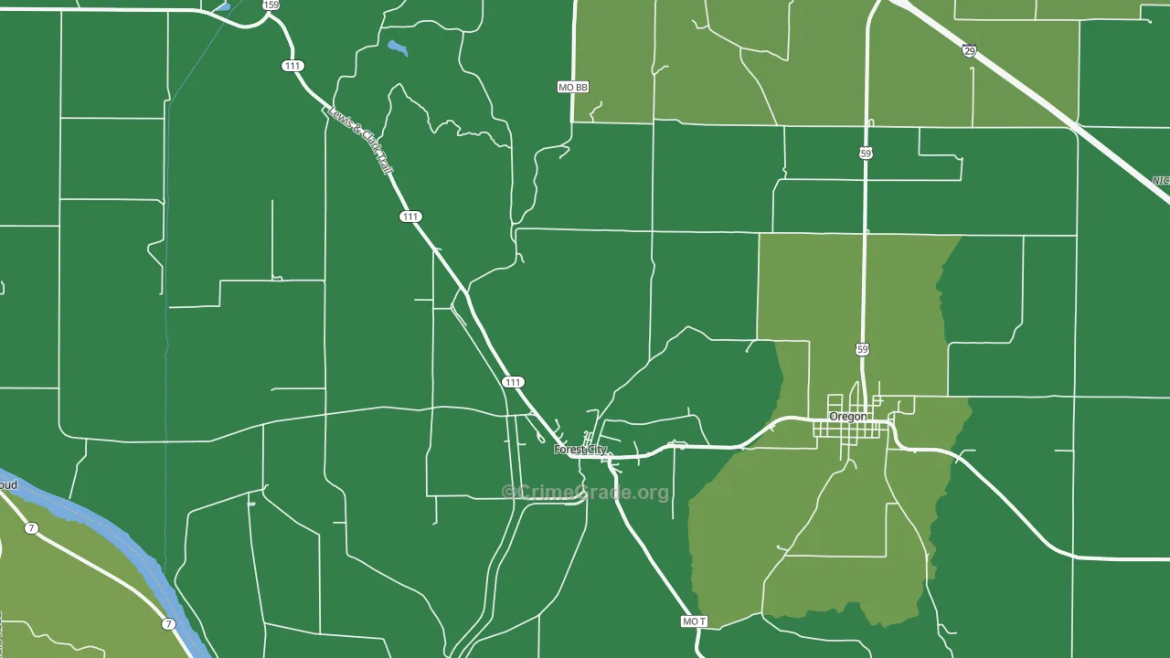 64451, MO Map of Vehicle Theft Rates