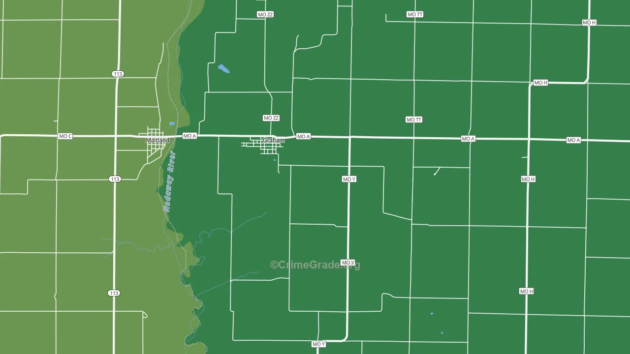 64455, MO Map of Vehicle Theft Rates