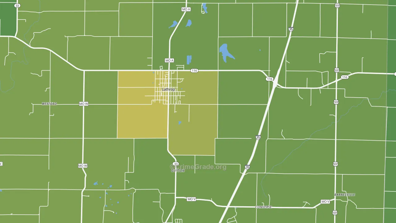64465, MO Map of Vehicle Theft Rates