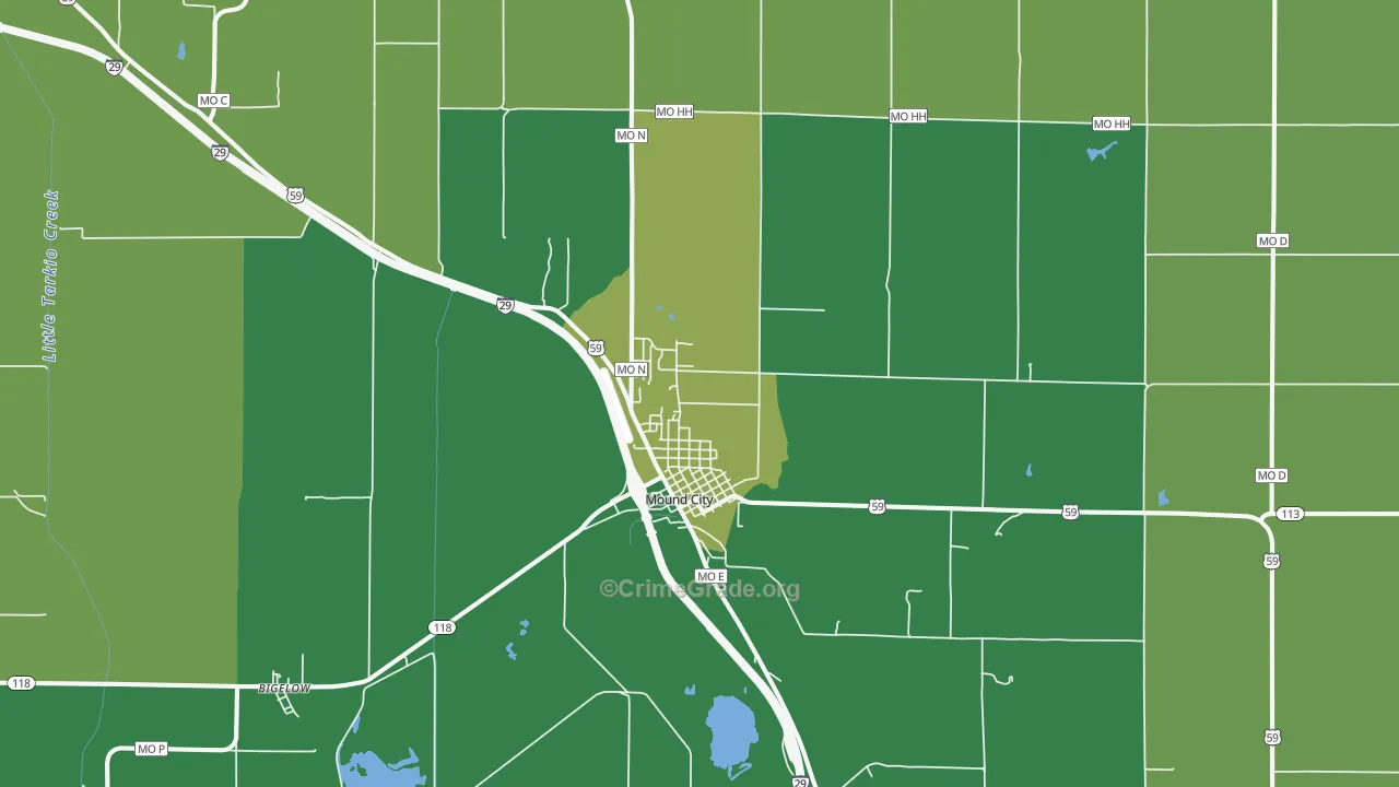64470, MO Map of Vehicle Theft Rates