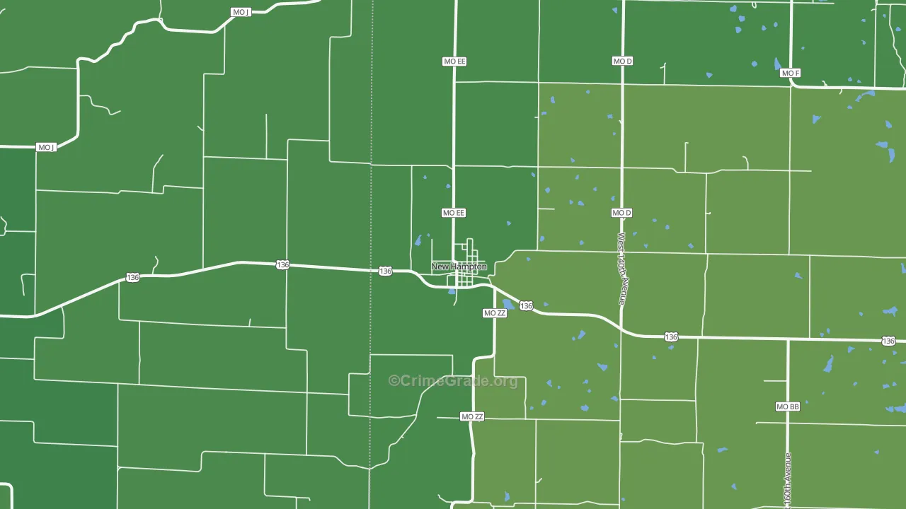 64471, MO Map of Vehicle Theft Rates