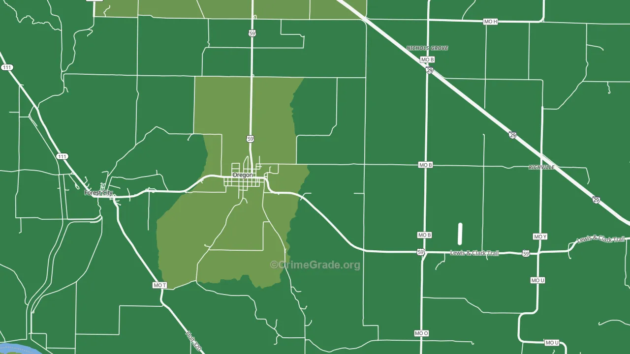 64473, MO Map of Vehicle Theft Rates