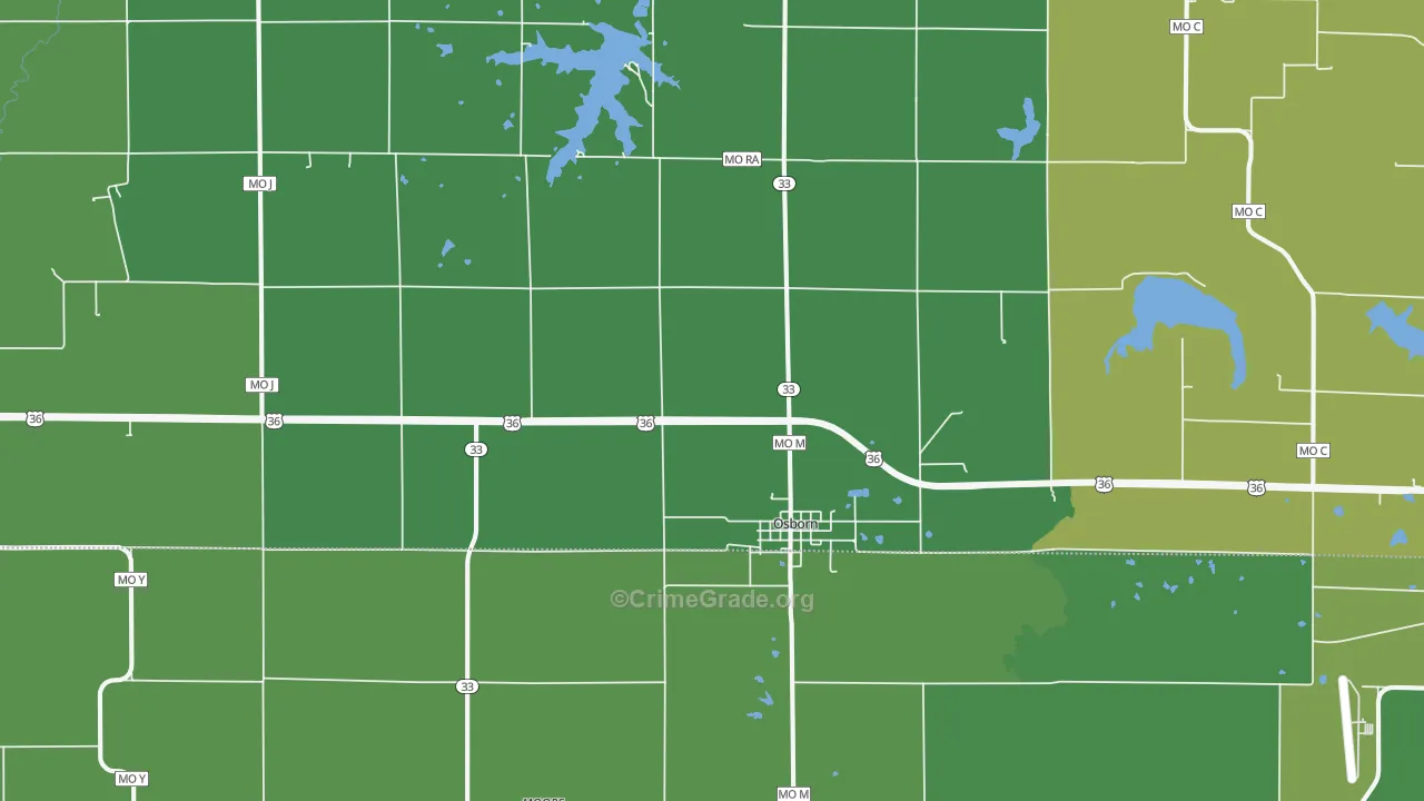 64474, MO Map of Vehicle Theft Rates