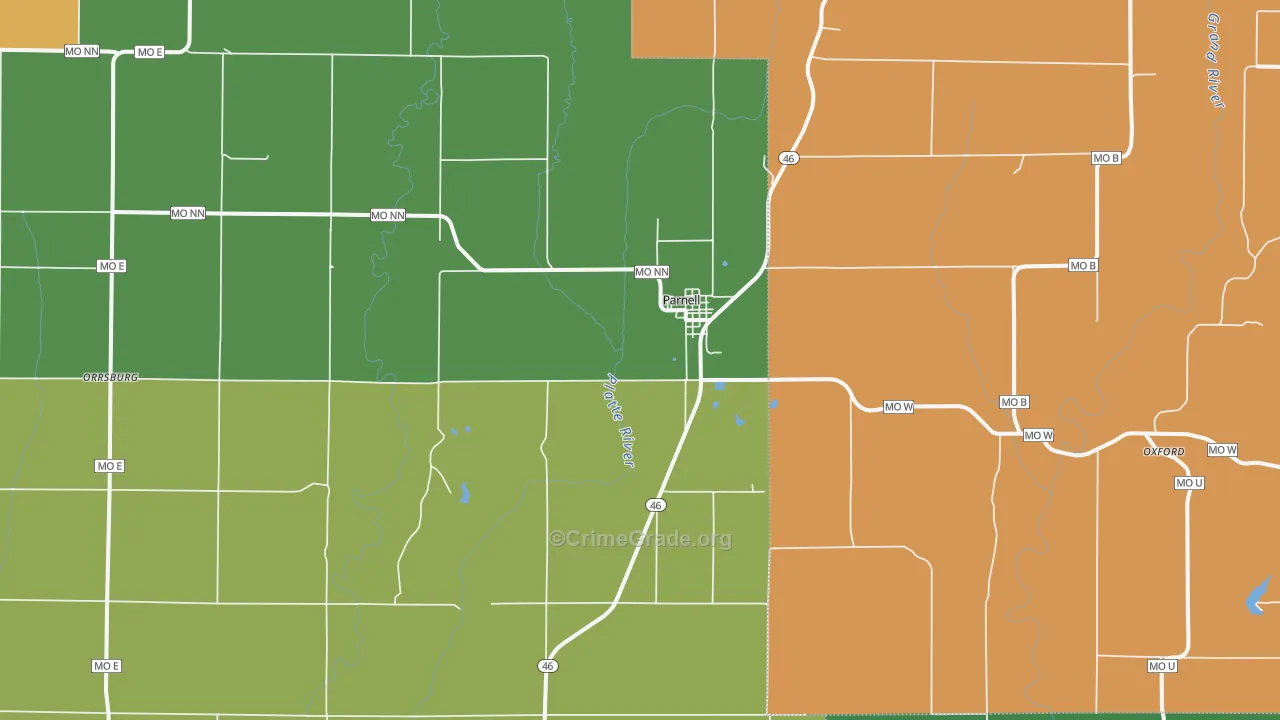 64475, MO Map of Vehicle Theft Rates