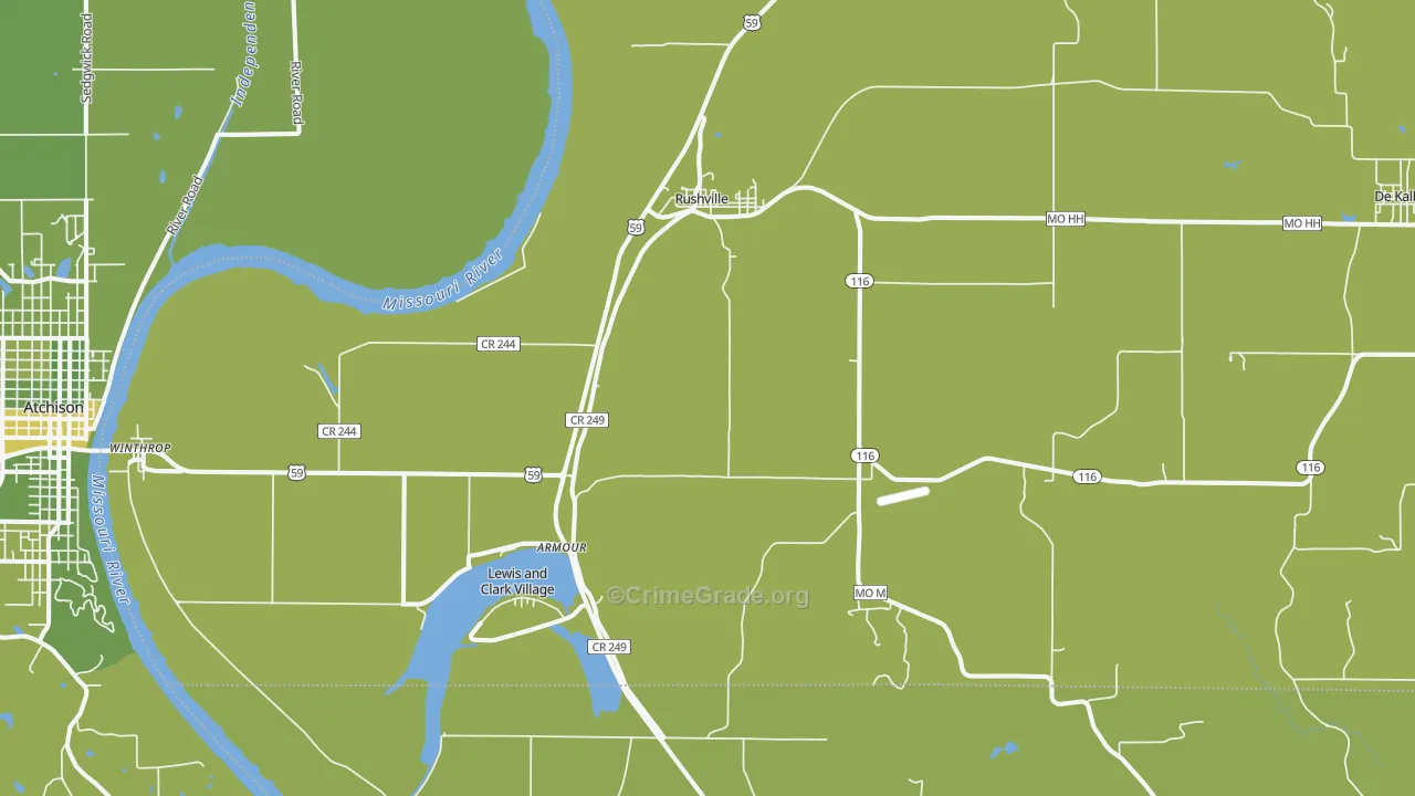 64484, MO Map of Vehicle Theft Rates