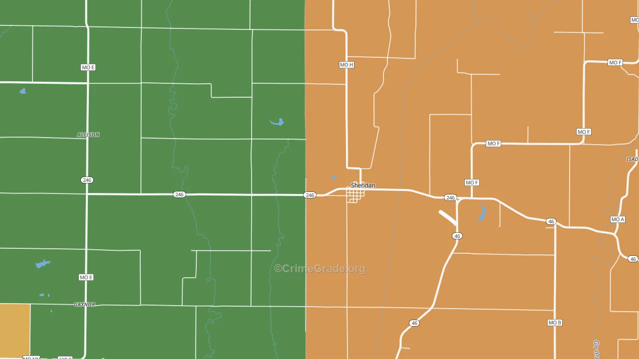 64486, MO Map of Vehicle Theft Rates