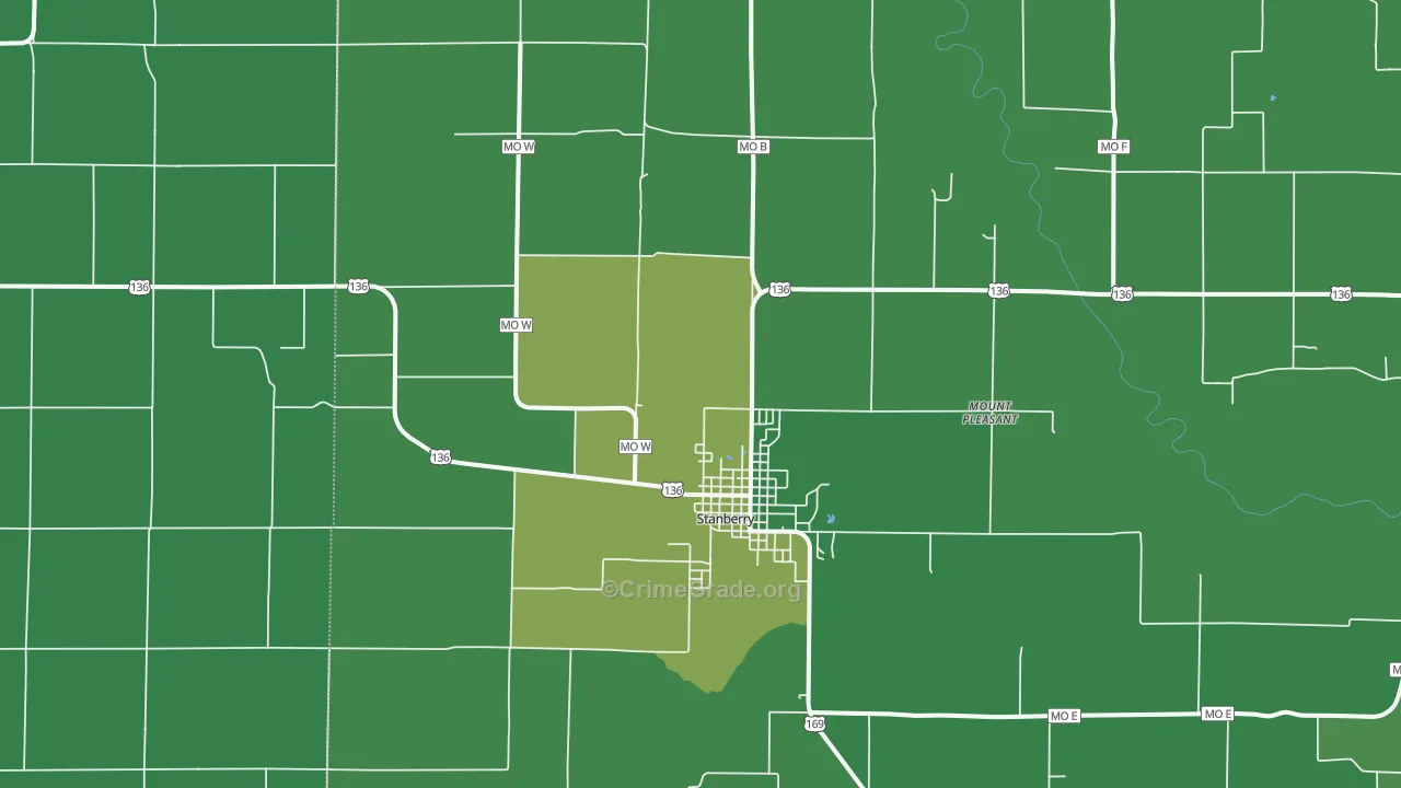64489, MO Map of Vehicle Theft Rates