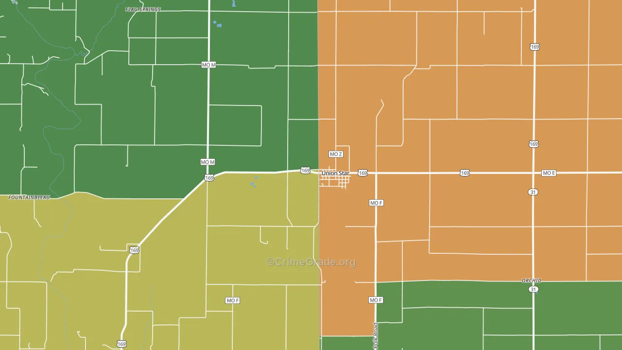 64494, MO Map of Vehicle Theft Rates