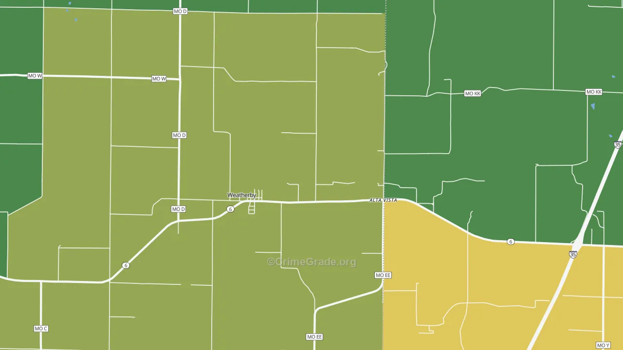64497, MO Map of Vehicle Theft Rates