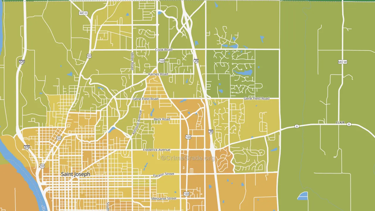 64506, MO Map of Vehicle Theft Rates