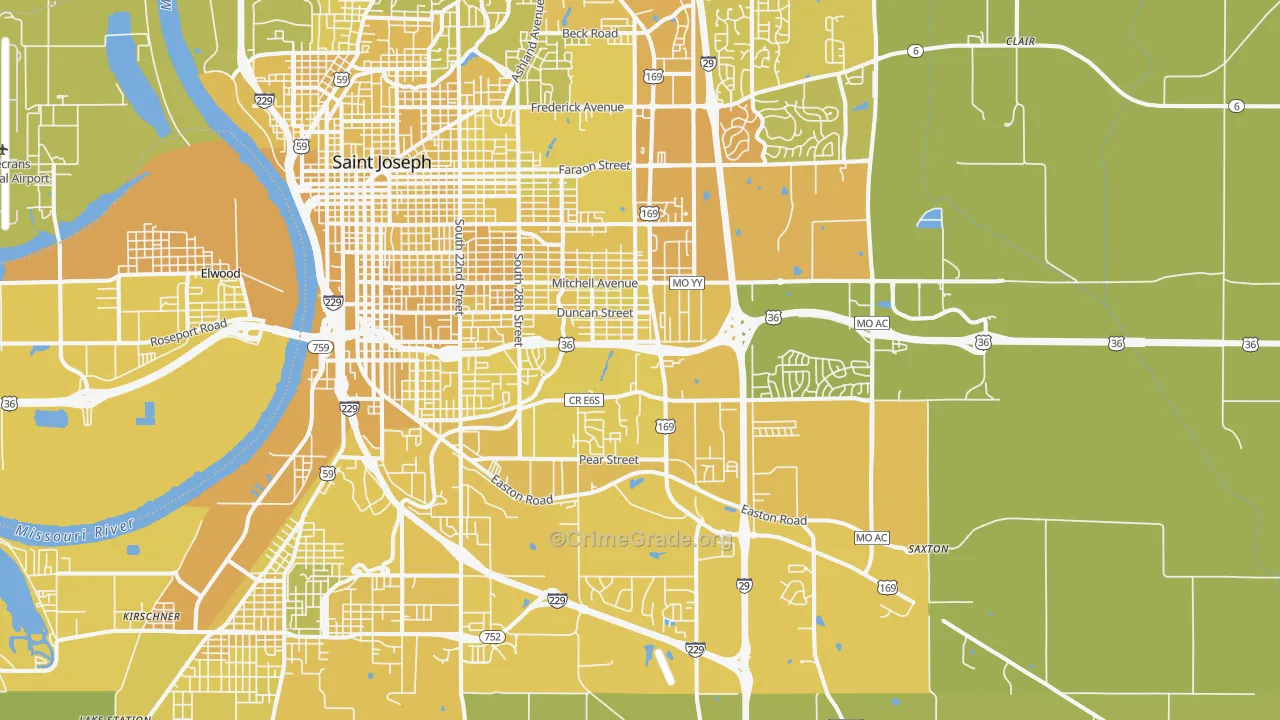 64507, MO Map of Vehicle Theft Rates