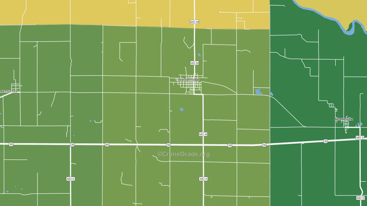 64625, MO Map of Vehicle Theft Rates