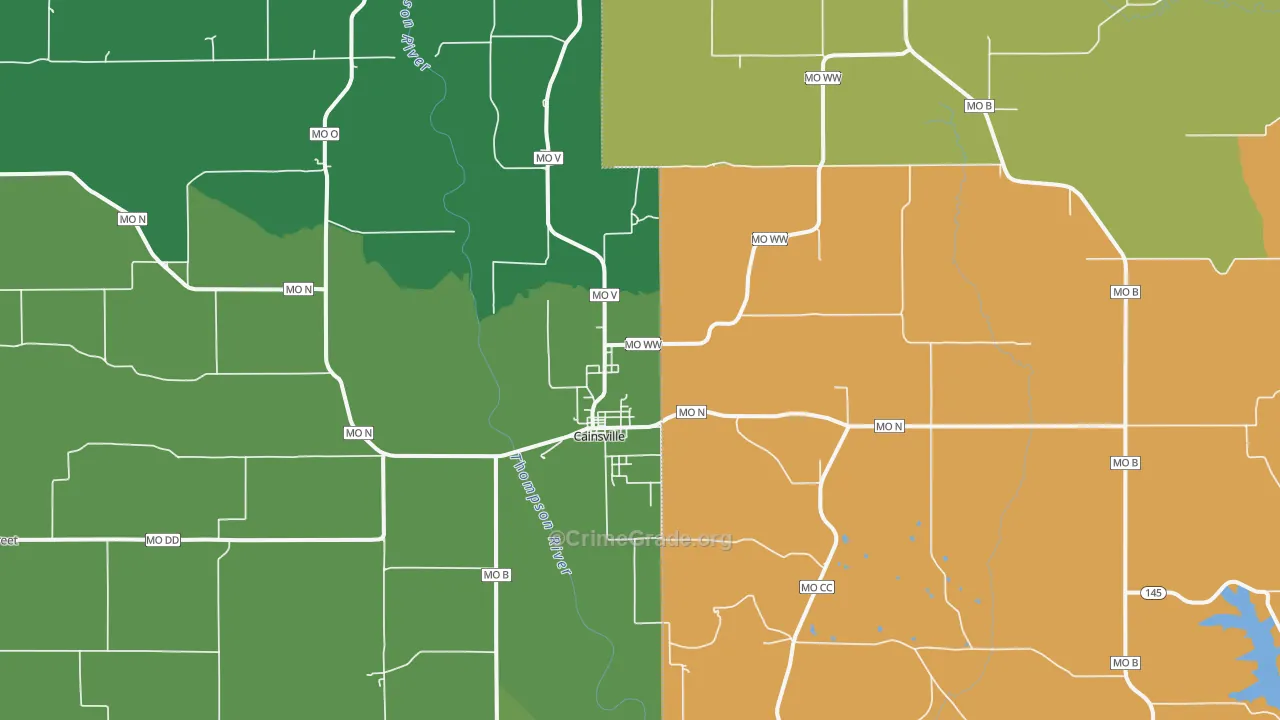 64632, MO Map of Vehicle Theft Rates