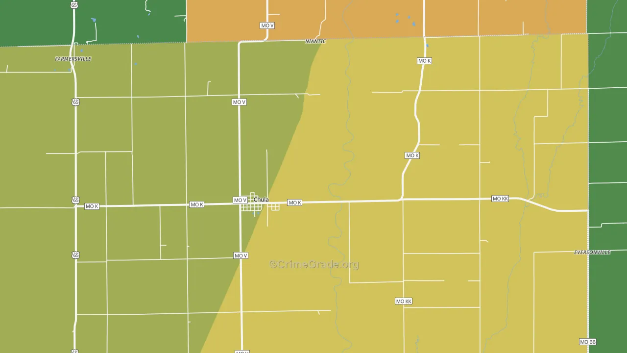 64635, MO Map of Vehicle Theft Rates