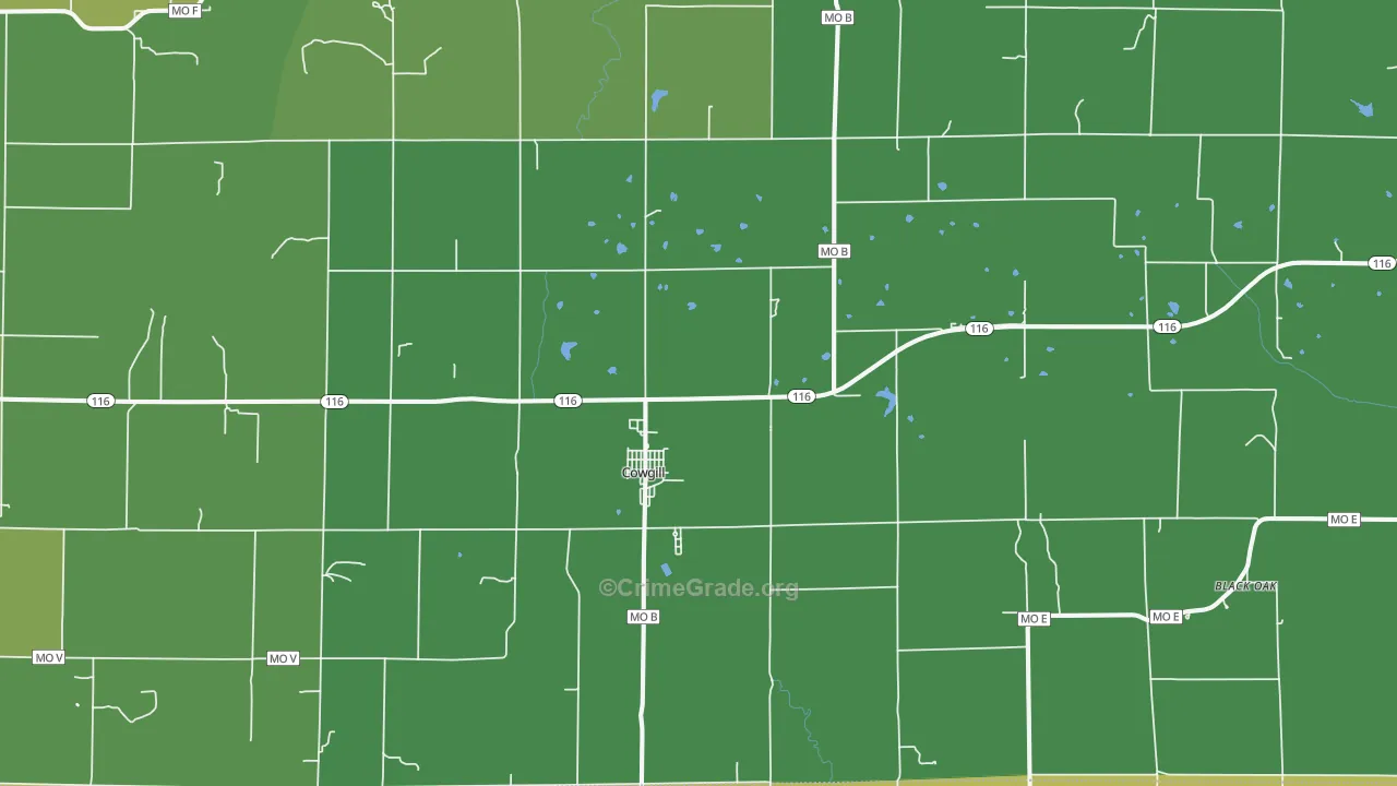 64637, MO Map of Vehicle Theft Rates