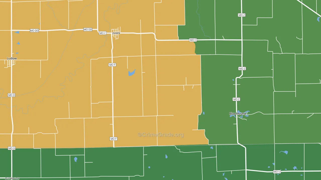 64638, MO Map of Vehicle Theft Rates