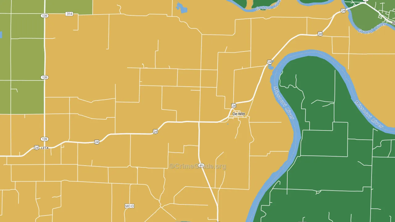 64639, MO Map of Vehicle Theft Rates