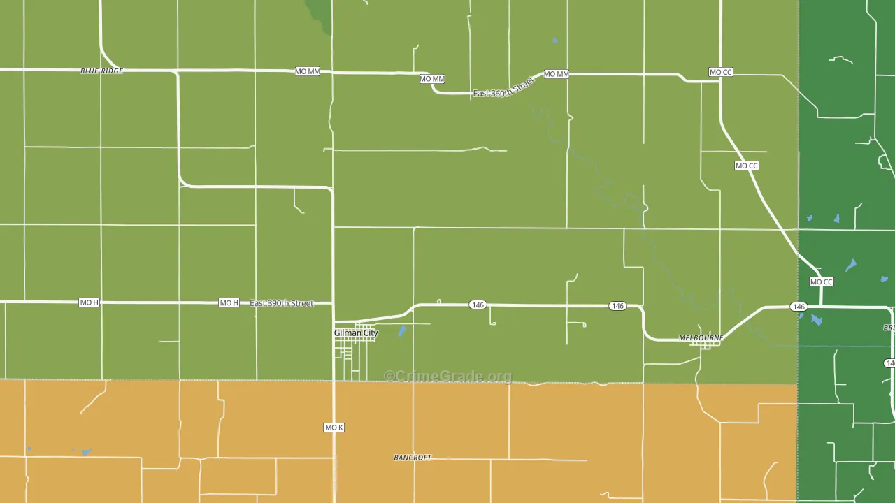 64642, MO Map of Vehicle Theft Rates