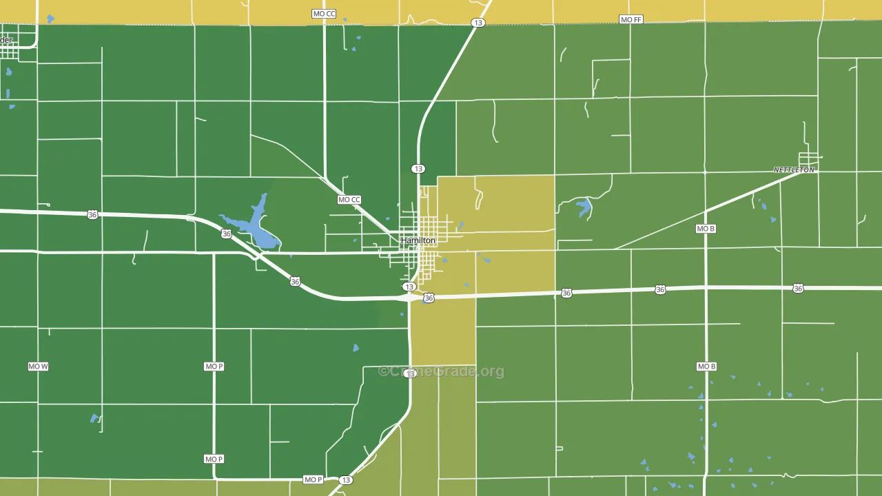 64644, MO Map of Vehicle Theft Rates