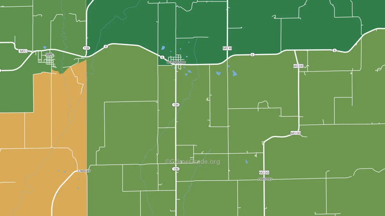 64646, MO Map of Vehicle Theft Rates